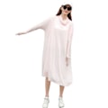 Miniatyrbillede 2 af 8: Pink Ice Silk Solbeskyttelse Cover Up til Kvinder Blød Åndbar Tynd Solbeskyttelse Tøj til Ridning