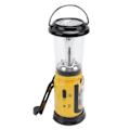 Miniatyrbilde 8 av 8: Radiolykt Håndsveiv USB Oppladbar Multifunksjonell AM FM Nødradio LED Lommelykt for Camping Fotturer Gul