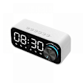 Pikkukuva 1 / 3: Bluetooth-kaiutin herätyskelloradio yövalolla iPhone- ja Android-laitteille - LED-näyttö (valkoinen)
