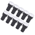 Miniatyrbillede 3 af 8: 10 stk AD16‑22DS LED-signallys Hvid Indikator for høj lysstyrke Udstyr AC/DC24V