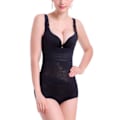 Miniatyrbillede 1 af 8: Taljetræner Bodysuit Mavekontrol Baldeløft Bryststøtte Åndbar Cincher Tank Top til Postnatal Genopretning Sort S