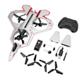 Miniatyrbillede 2 af 8: 2,4 GHz RC-flyvemaskine EPP-skum Sølv 50 m Kontrol Afstand Høj Hastighed Coreless Motor RC Flyvemaskine Glider Legetøj til Over 14