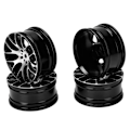 Pikkukuva 1 / 8: 4 kpl RC-pyörännapaa alumiiniseospyörännavan vanteet 52 mm Tamiya TT-01 1/10 RC-autolleMusta