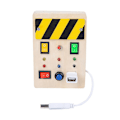 Miniatyrbillede 1 af 5: Træ Sensory Board med LED-lys og lyde til interaktiv leg
