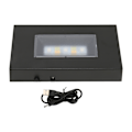 Miniatyrbillede 1 af 8: LED-lysstativbase USB-drevet multi-tilstand assorterede farver sort ABS rektangulær lysdisplaybase til glasboks