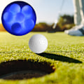 Miniatyrbilde 5 av 8: 6 STK syntetisk gummi LED lysende golfball lys attraktiv for natttrening på dagtid Blå