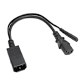 Miniatyrbillede 8 af 8: IEC320 C14 han til C13 C7 hun strømledning Vandtæt IEC320 strømkabel til projektorer 100‑250V 32cm
