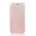 Miniatyrbild 3 av 5: För Oneplus 5 Kolfiber Läderfodral-B6 Rosa