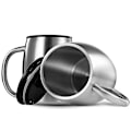Miniatyrbild 1 av 5: 400ml Dubbelväggig Rostfritt Stål Ölkopp Set BPA Fri Matt Silver