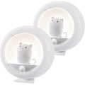 Miniatyrbilde 1 av 5: Oppladbar Induksjons LED Nattlampe 2 stk Sett Automatisk Baby Nattlys Søt Form for Barnerom
