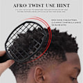 Pikkukuva 4 / 4: 1 Pakkaus 2 in 1 Afro Twist -kammat aaltoileville hiuksille Dreadlocksit Luonnollinen tyyli Sopii miehille ja naisille Parempi kuin sieni Helppo puhdistaa