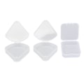 Miniatyrbillede 8 af 8: 4 stk. Makeup Puff Svamp Holder Etui Forskellig Form Transparent Bærbar Vandtæt Puff Beskyttende Beholder