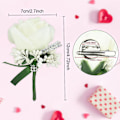 Miniatyrbild 2 av 5: Siden blomma kavajslag corsage set - 4 st, 12*7cm - Perfekt för bröllop, fester och möten