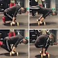 Miniatyrbillede 4 af 5: Fed håndtag bærbare push-up stænger i træ til kropsbygning - 40 cm firkantede design-paralletter