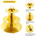 Miniatyrbillede 4 af 5: 2 stk. Fødselsdags Cupcake Stativer, 3-lags Papkage Stativ, Eftermiddags Te Dessert Frugtholder Kage Display Tårn, Bryllupsfest Servering (Sølv)