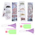 Pikkukuva 6 / 8: 2 sarjan timanttikirjanmerkit 5D DIY-maalaus Kristalliompelu Tassel Santa CrossStitch