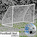 Miniatyrbillede 2 af 5: 3 Størrelser Fodboldnet Til Fodboldmål Junior Sportstræning (kun Fodboldnet) CoolWhite 1.8mx1.2mx0.3mx1m