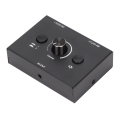 Miniatyrbild 8 av 8: 3,5 mm Switcher 2 Input 1 Output Eller 1 Input 2 Output Splitter Switcher Box med One Key Mute-knapp