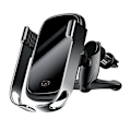 Miniatyrbild 1 av 5: Trådlös billaddare, 10W Qi induktionsladdning för Galaxy S10 S9 S8 S8+ S7 Edge, standardladdning för iPhone XS XR XS Max X 8 P, silver