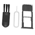Miniatyrbillede 7 af 8: SIM-kortskuffe Professionel SIM-kortskuffeholder Udskiftning med Eject Pin til Samsung Galaxy A51 A515U Sort