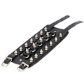 Miniatyrbillede 2 af 8: Justerbar Punk Armbånd Kunstlæder Spikes Armbånd Nittet Unisex Metal Nitte Armbånd