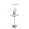 Miniatyrbild 5 av 8: Örhängen Halsband Prinsessklänning Stativ Display Resin Mänsklig Modell Smyckesorganisatör Grå