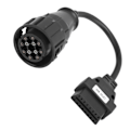 Miniatyrbild 3 av 8: OBD2-adapter 12-polig MAN till 16-polig lastbilsdiagnostik förlängningskabel ersättning för DELPHI