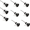 Miniatyrbillede 1 af 5: Sort 9 stk. Mini 12v 1w Led Loft Indbygningsspots Ip65, 3000k (120, Varm Hvid).