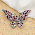 Miniatyrbillede 5 af 5: Blå Krystal Rhinestone Butterfly Brosche Nål - Sæt af 5 til Kvinder, Piger, Bryllup, Banket, Fødselsdagsfest