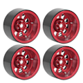 Miniatyrbilde 7 av 8: 4 stk 2,2 tommers felgnav i aluminium for Traxxas Defender for Axial SCX10 II 90046 90047 1/10 RC Crawler Rød