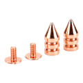 Miniatyrbild 6 av 8: 100 set spikade koner spik nitar hög hårdhet metallplätering roséguld skruv bak nitar spikar kit för DIY kläder skor 7x15mm