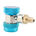 Miniatyrbillede 2 af 8: R134A/C Lav Høj Quick Connector Aircondition koblingsadapter Udtræksventilkerne (blå)