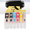 Miniatyrbilde 6 av 8: Blekkpatronsett 5 farger Skrivertilbehør for Canon PGI-870BK CLI-871BK/C/M/Y/GY