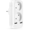 Miniatyrbillede 2 af 5: Multi USB Strømstik, 4 I 1 Stikdåse USB Oplader Med 3 AC Udgange 10a, 2500w Og 2 USB Porte, Elektrisk Stikkontakt Ideel Til Soveværelse Hjemmekontor