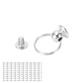 Miniatyrbild 2 av 8: 100 set monknit med dragkedjor 8mm högglans kopparmaterial dubbelögla dragkedja för DIY kläder väskor skor silver