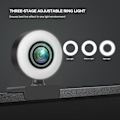 Miniatyrbilde 5 av 8: Full HD 4K webkamera datamaskin webkamera videokamera innebygd ringlys webkamera