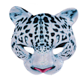 Miniatyrbild 2 av 5: Rolig Snöleopard Djurmask för Halloween, Påsk Karnevalfest