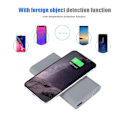 Pikkukuva 6 / 8: QI 3-in-1 langaton laturi Power Bank Nopea lataus Qi-matkapuhelinlaturi (harmaa)