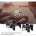 Miniatyrbild 5 av 5: 2st/set Plast Urverkshållare Fixerad Bas Öppningsverktyg Urmakare Tillbehör Reparationsverktyg