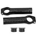 Miniatyrbillede 1 af 8: 1 par 7075 aluminiumslegering cykelstyr Grip Bike Bar End Styrender til Road Mountain Bikes sort
