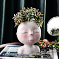Miniatyrbillede 6 af 8: Art Modeling Figur Vase Sukkulent Pot Have Dekorativ Bordpladedekoration