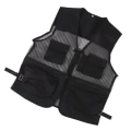 Miniatyrbild 2 av 8: Militärväst Slitstark ventilerande Multi Pocket Mesh fiskeväst för utomhusaktiviteterL Svart