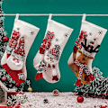 Miniatyrbilde 1 av 4: 3 stk. julestrømpe gavepose julepynt julestrømpefyll jul anheng gavepose