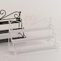 Miniatyrbillede 5 af 8: 3-lags hjerteformet neglelakhylde, kosmetisk displaystativ, holder, rackarrangør