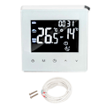 Miniatyrbilde 1 av 8: Digital termostatskjerm Programmerbar hjemmetermostat med 3 meter sensorledning for elektrisk gulvvarme Hjem Hotell Kontor AC90‑240V Hvit Med WiFi