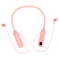 Miniatyrbild 2 av 8: Bluetooth-halsbandshörlurar med LED-strömvisning, minneskortsuppspelning, magnetiska öronsnäckor, headset med RGB-bakgrundsbelysning, rosa
