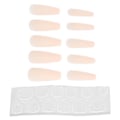 Miniatyrbillede 8 af 8: 10 stk Lang kiste blanke falske negle Kunstig tryk på fuld dækning Falske spidser Negle Manicure tilbehør til kvinder pigerN5355-07