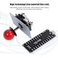 Miniatyrbilde 7 av 8: 30/24 Kassett Knapp 5P Rocker Enkeltsett Svart USB Kjernebrett Arcade Kit Rød