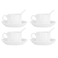Miniatyrbild 2 av 8: 4 Set Hög Benporslin Kaffe Set Kaffe Mugg med Fat Skål Sked Te Mugg Dryckesvaror