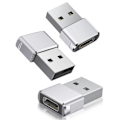 Miniatyrbild 1 av 5: USB till USB C Adapter 3-pack, Typ C Hona till USB A Hane Konverterare
